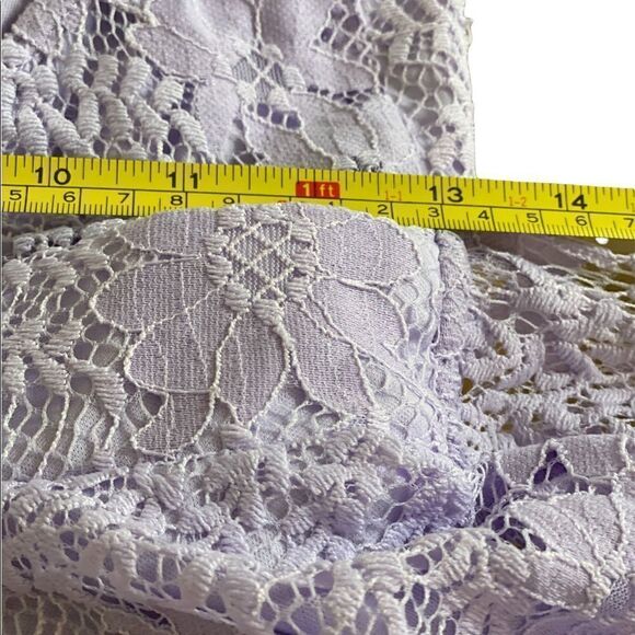 Lavender formal romper / mini dress. Stretch lace, adjustable steamed NWT - Picture 12 of 15